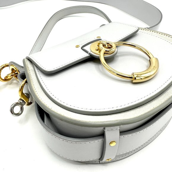 Chloe Gray Crossbody Bag with Gold Accents - Picture 6 of 10